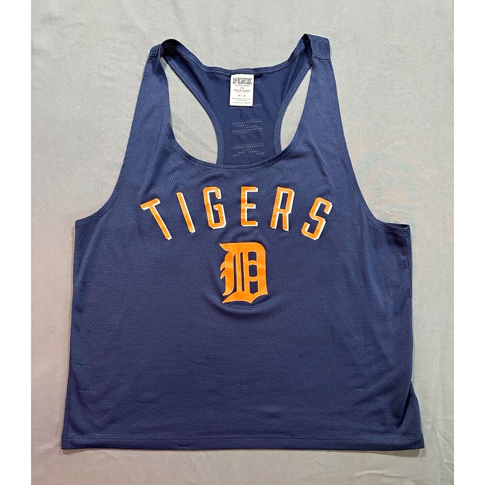 PINK Victoria’s Secret Detroit Tigers Women’s M Racerback Mesh Tank Top MLB